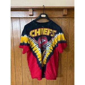 Kansas City Chiefs Tie Dye T Shirt Men NFL Football Black Red Yellow XL